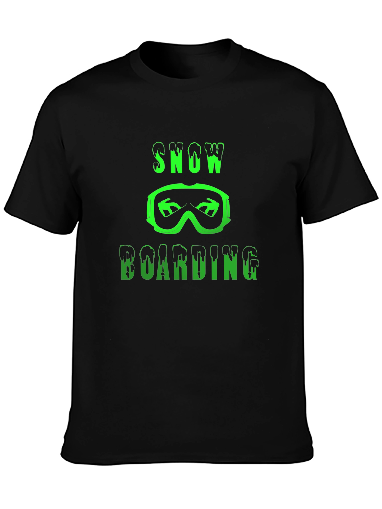 Snowboarding Graphic T-Shirt - Black