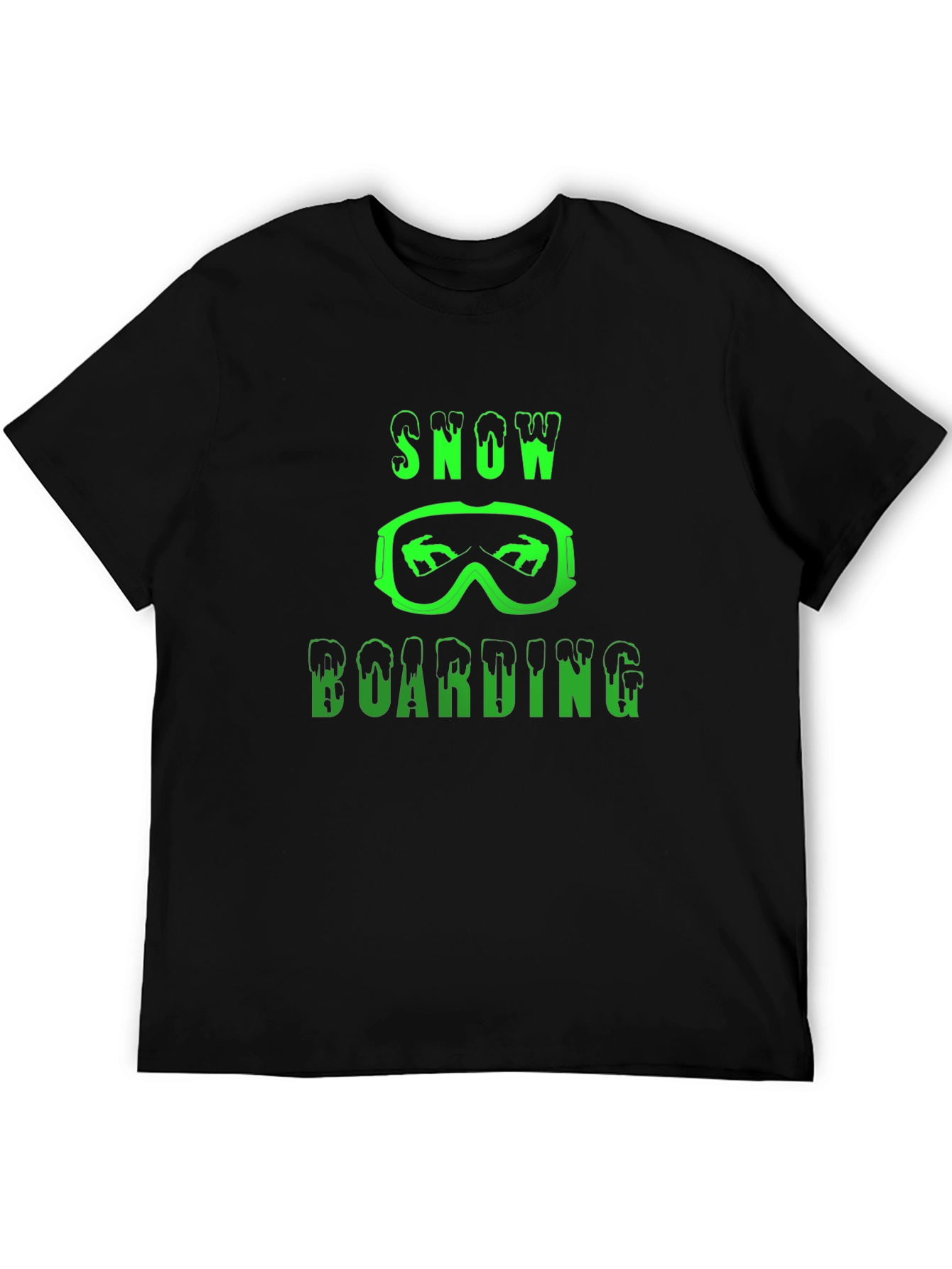 Snowboarding Graphic T-Shirt - Black
