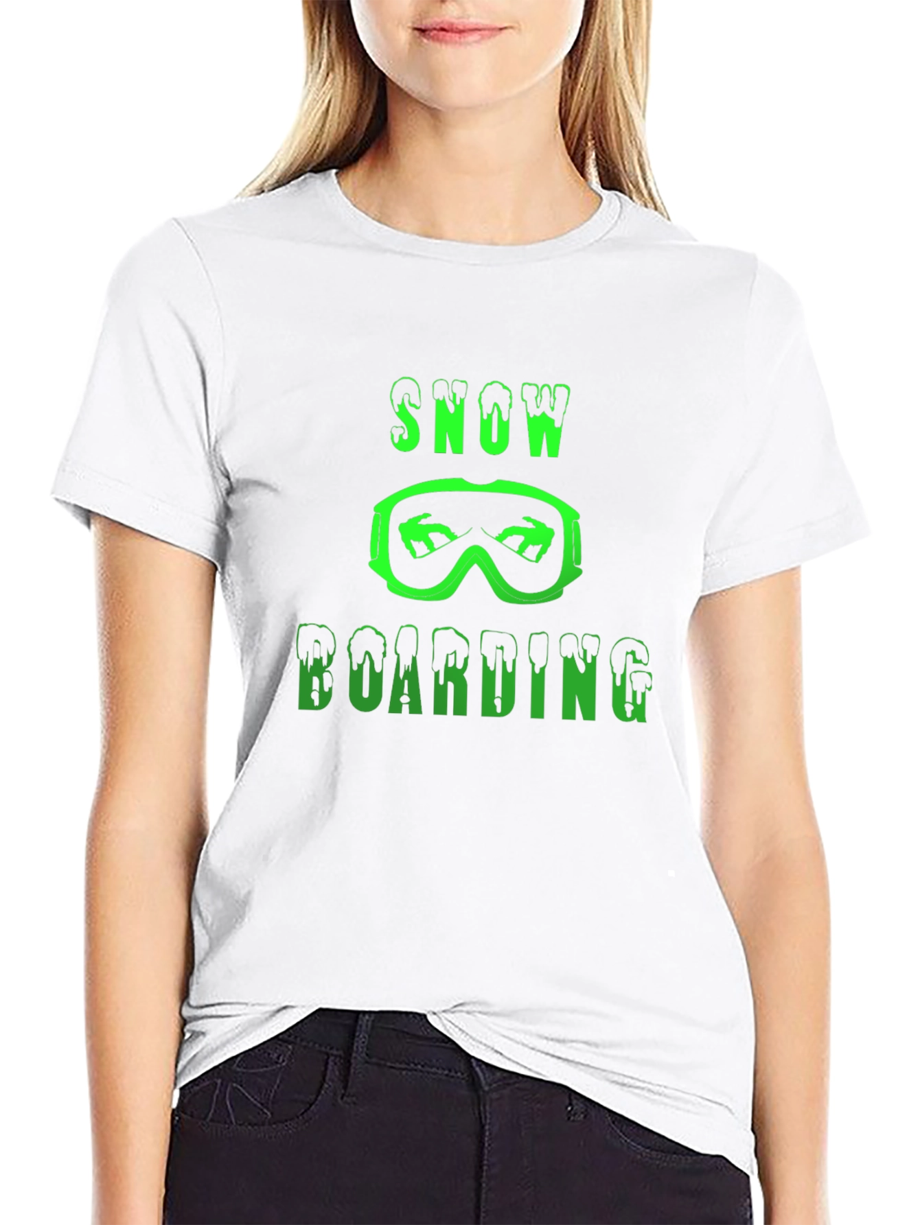 Snowboarding Graphic T-Shirt - Black