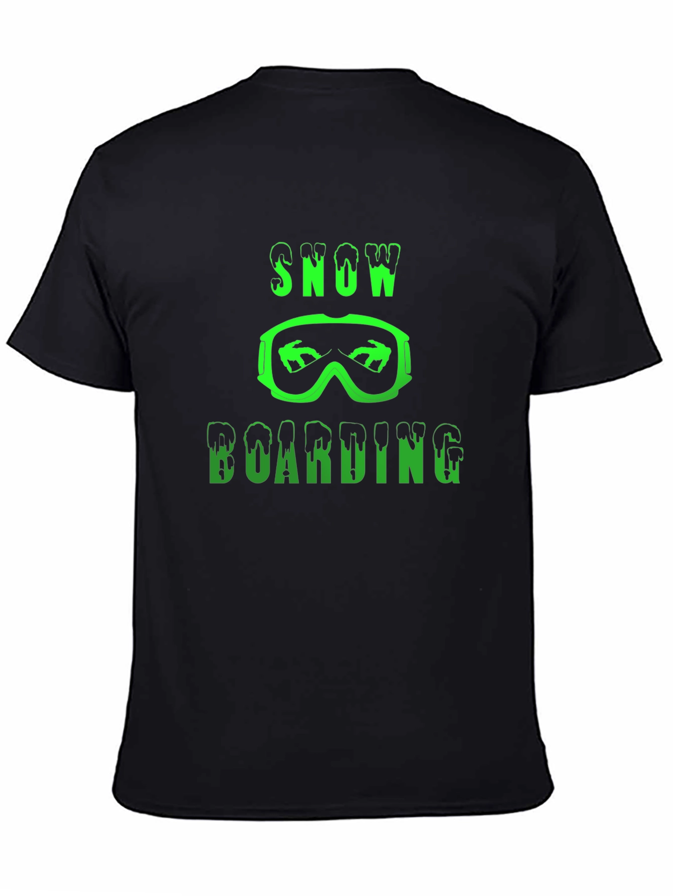 Snowboarding Graphic T-Shirt - Black