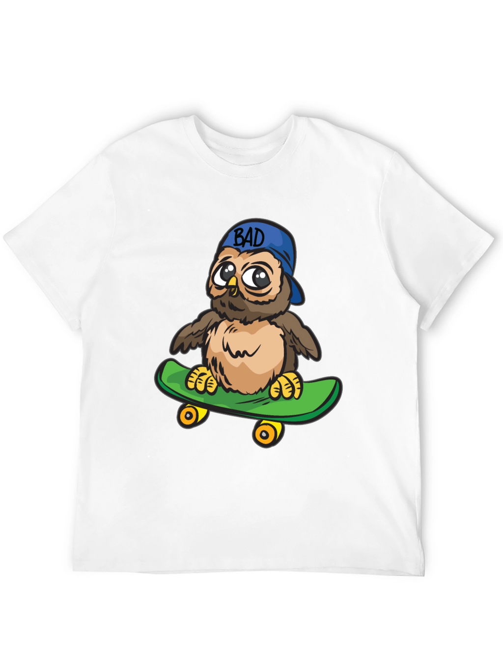 Cool Owl on Skateboard Graphic Tee