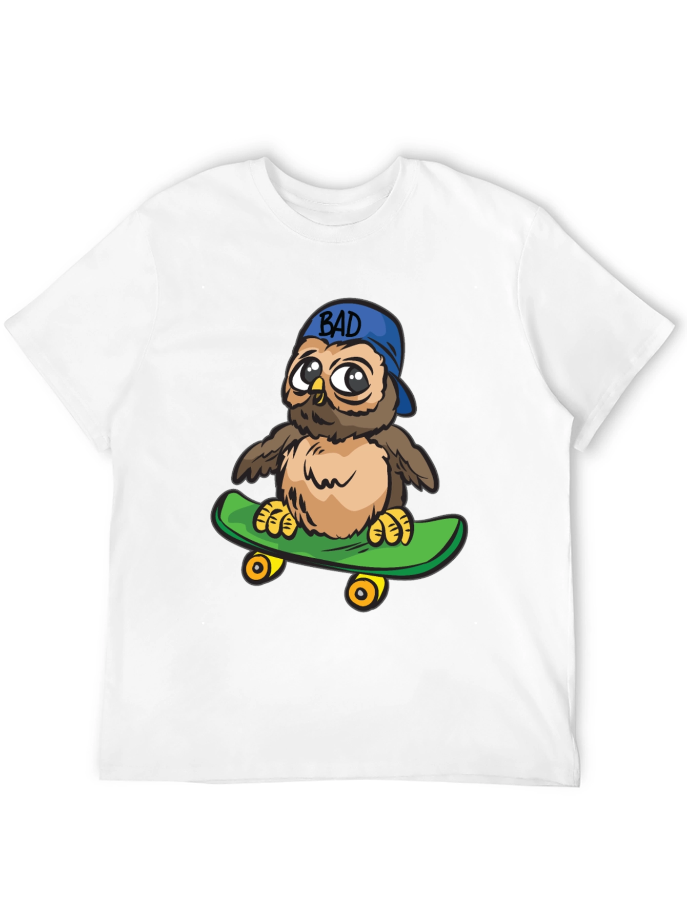 Cool Owl on Skateboard Graphic Tee