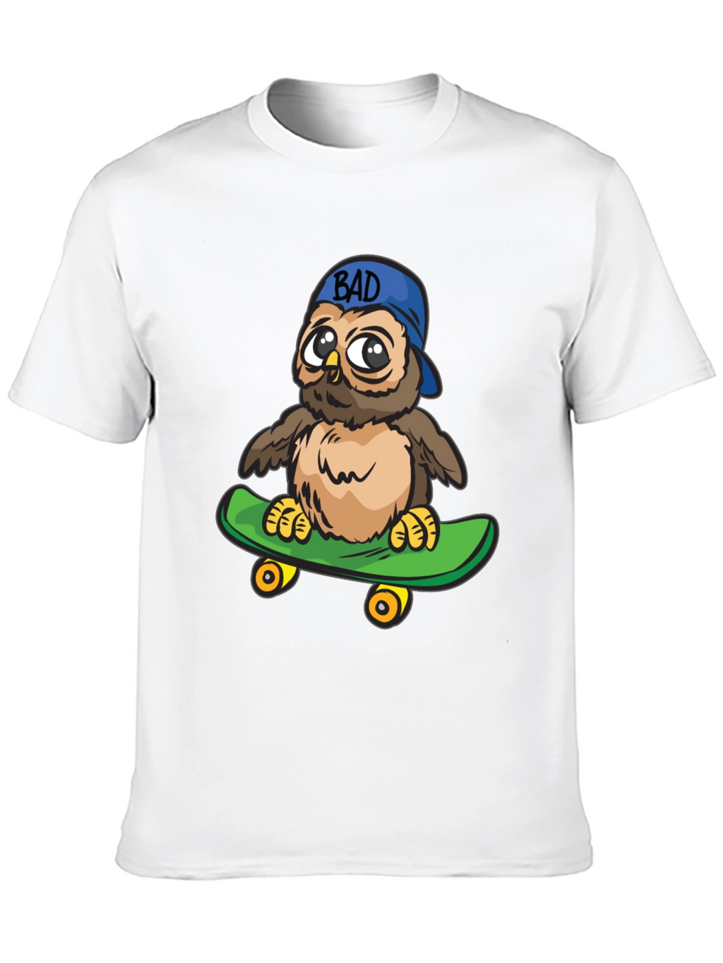 Cool Owl on Skateboard Graphic Tee