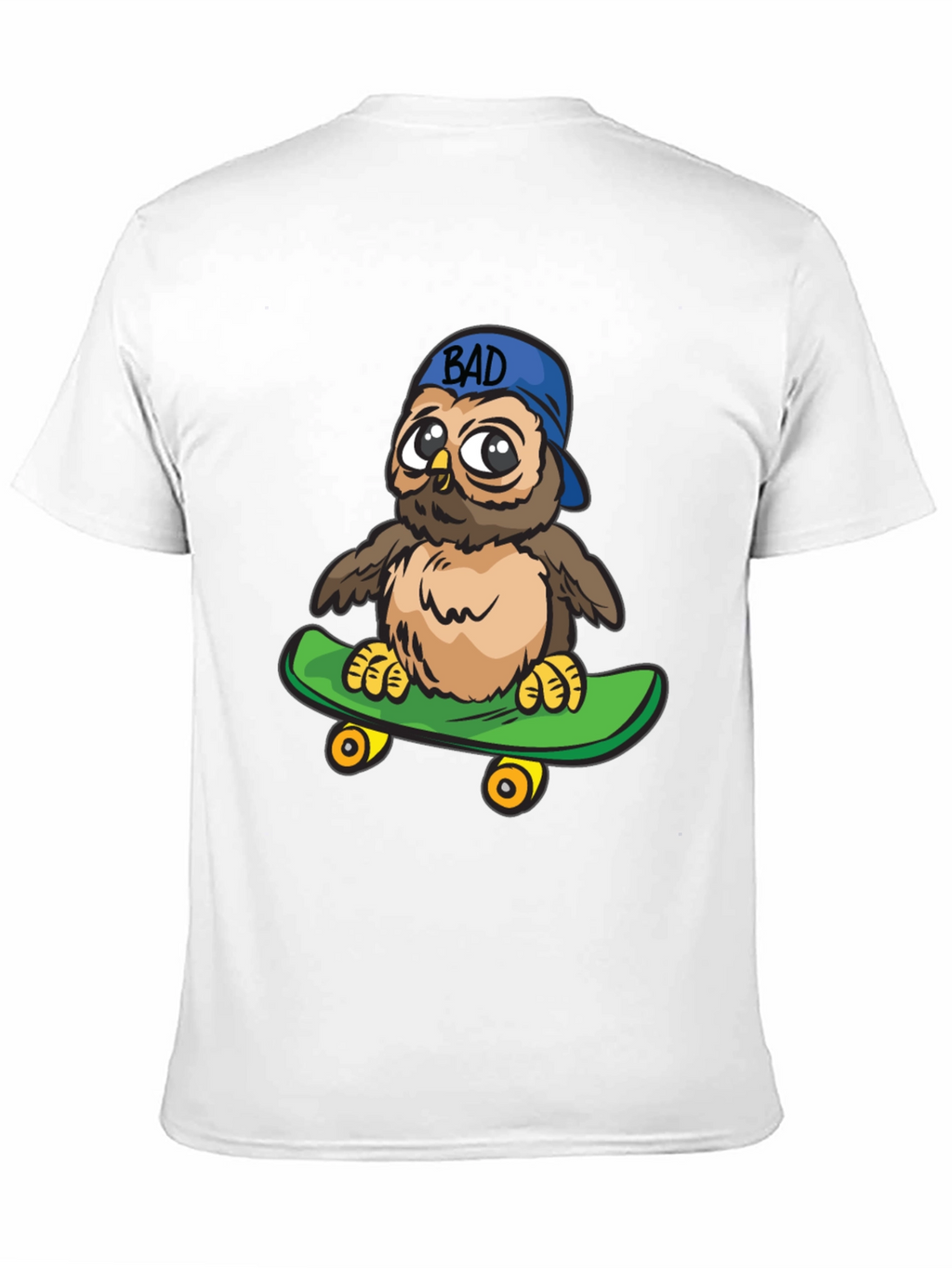 Cool Owl on Skateboard Graphic Tee