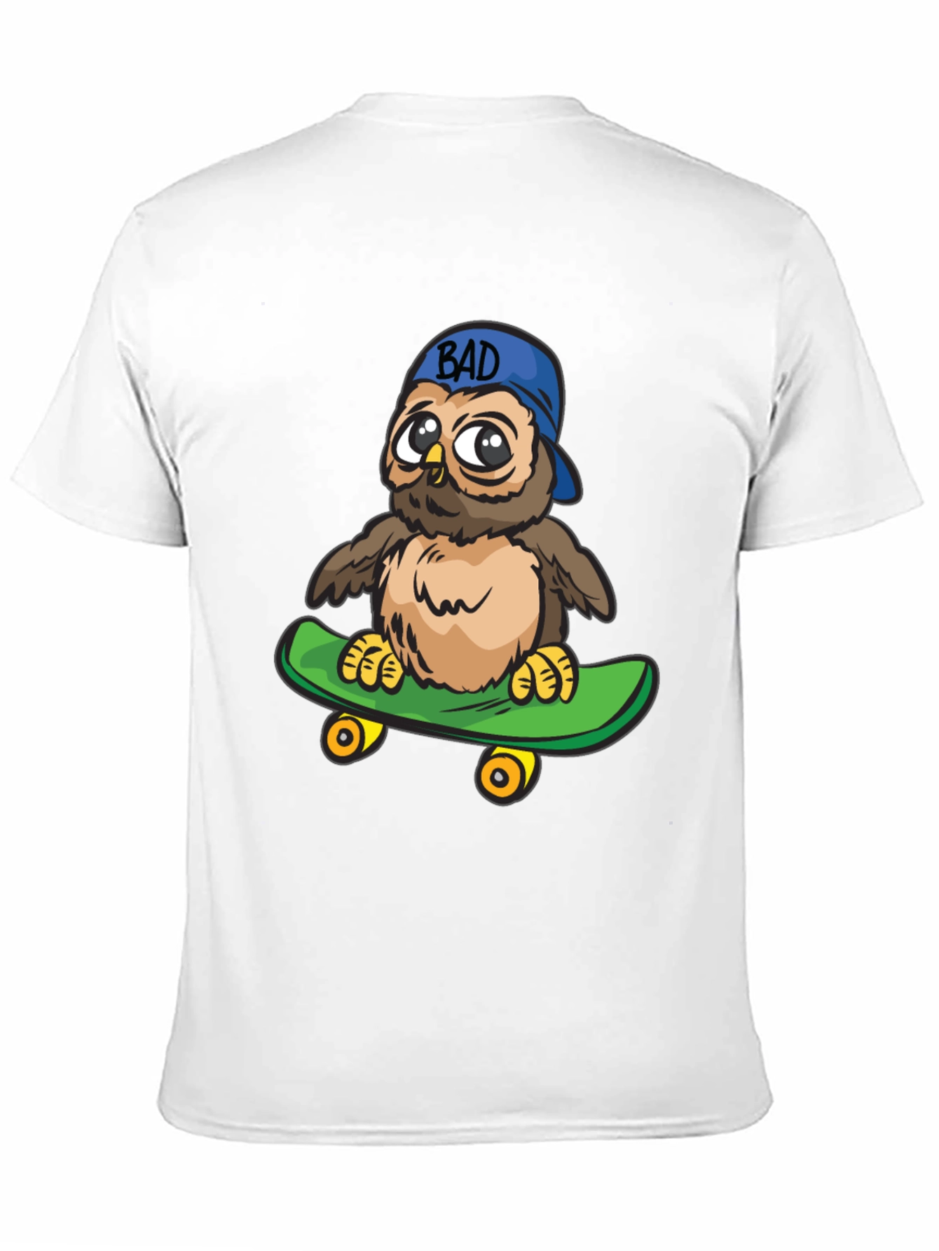 Cool Owl on Skateboard Graphic Tee