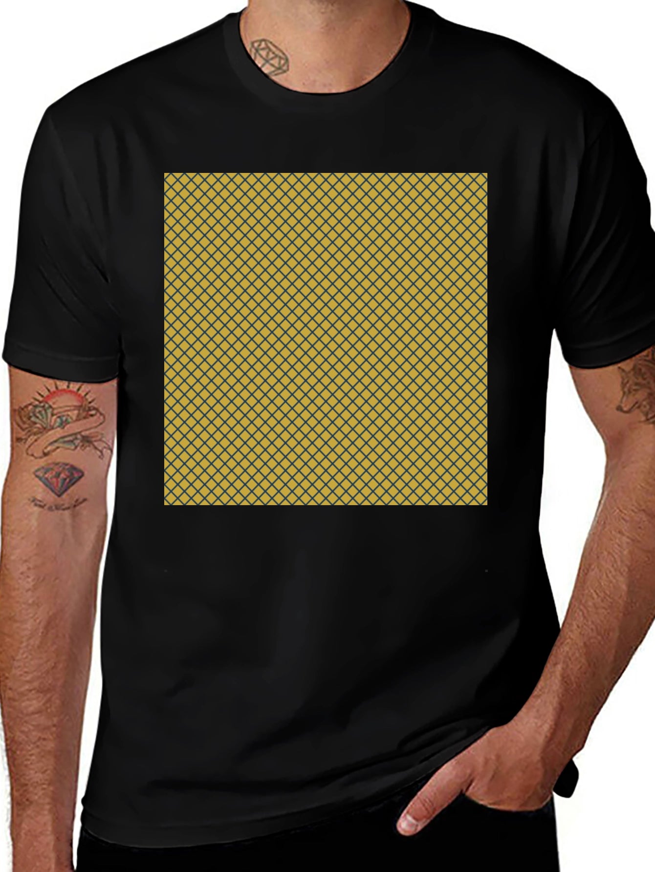 Unique Pattern Tee: Stylish Geometric Design Everyday Comfort