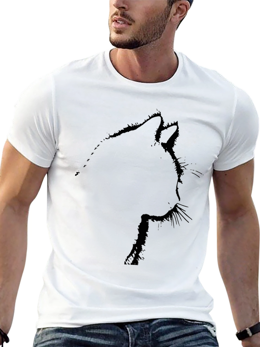 Black Cat Silhouette T-Shirt