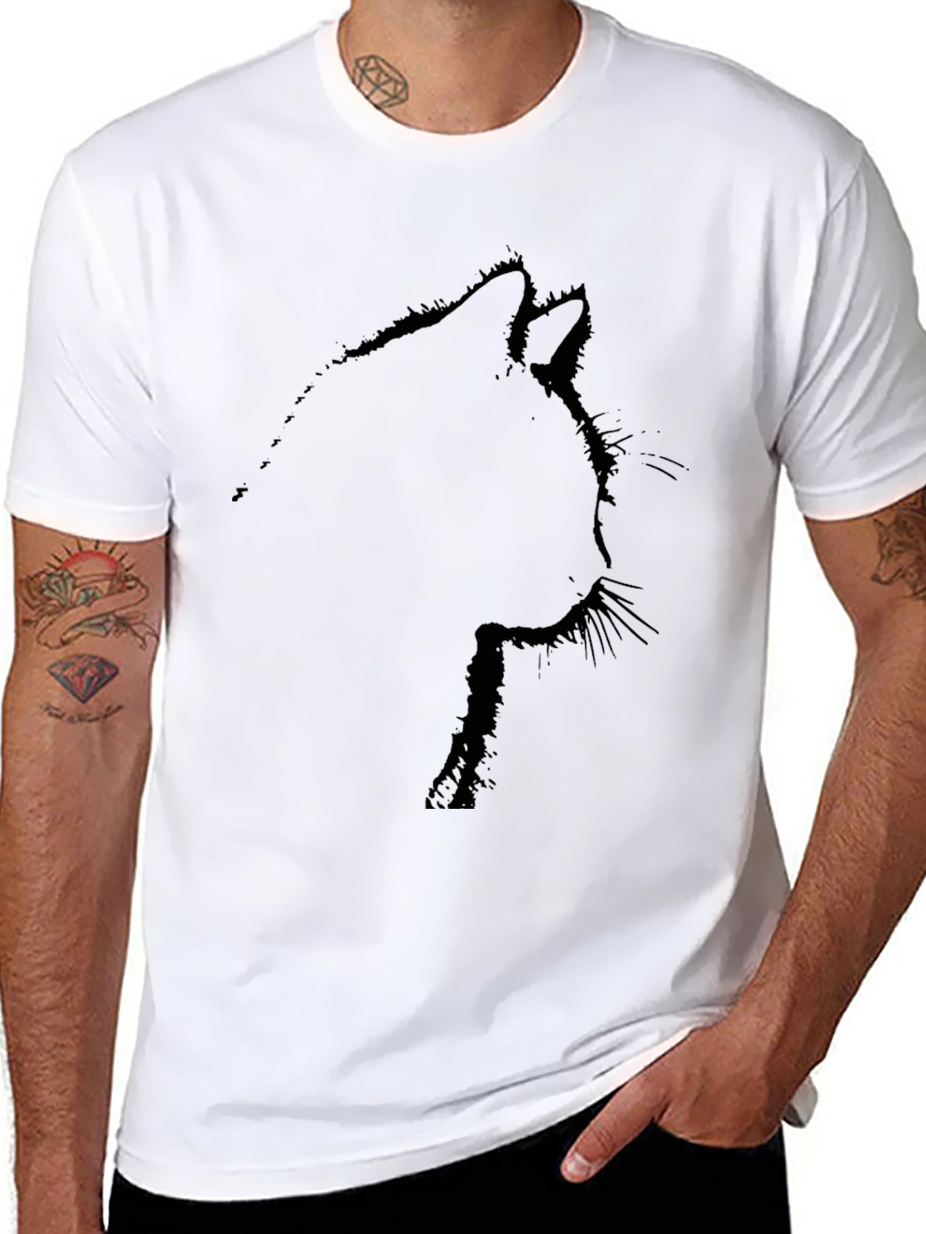 Black Cat Silhouette T-Shirt
