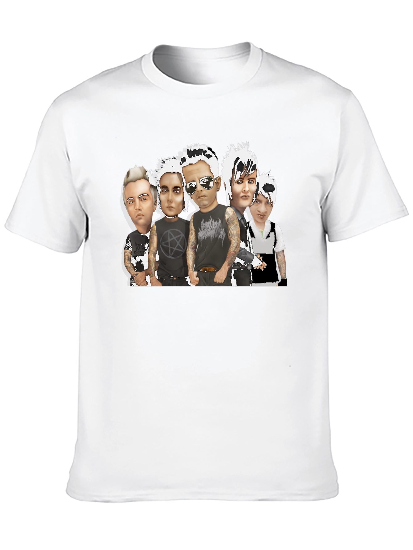 Black T-Shirt with Band Graphic