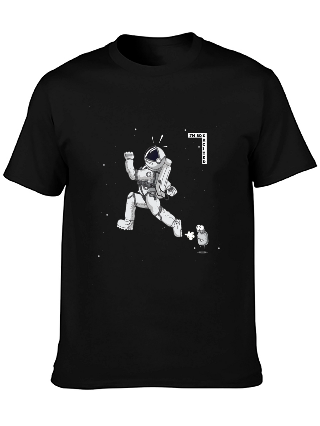 Excited Astronaut Graphic Tee