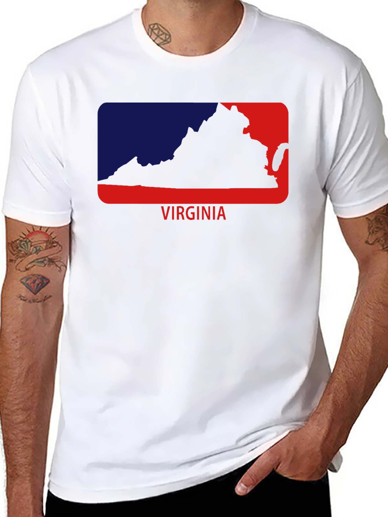 Virginia State Outline Graphic Tee