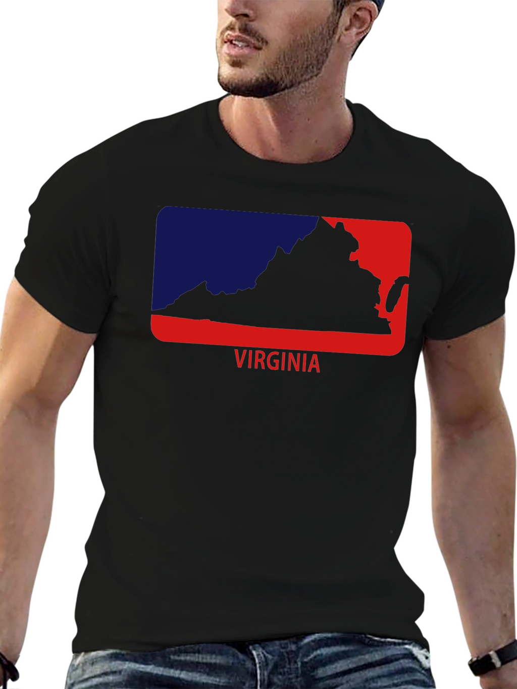 Virginia State Outline Graphic Tee