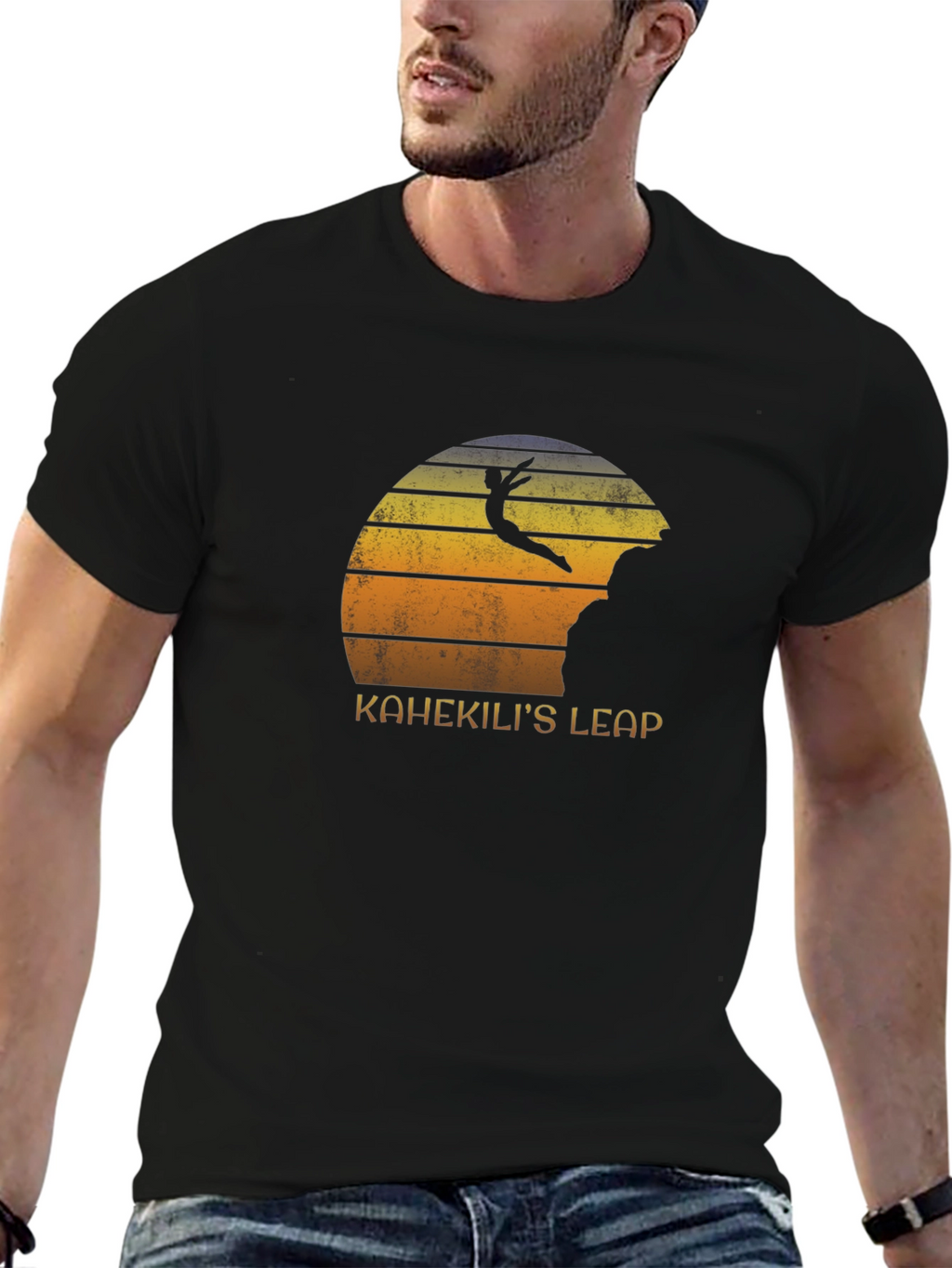 Kahekilis Leap Graphic Tee - Cliff Diving Sunset T-Shirt