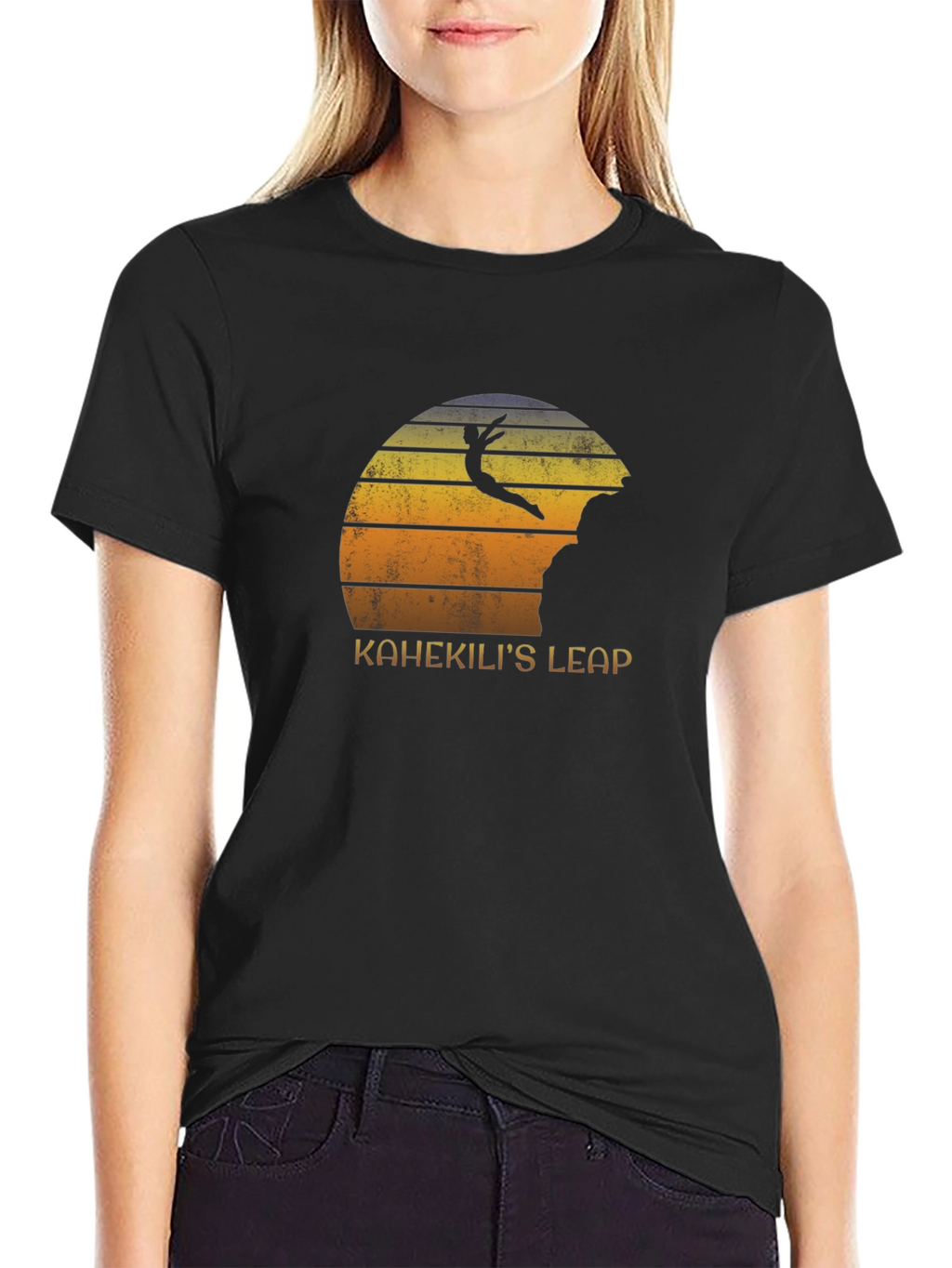 Kahekilis Leap Graphic Tee - Cliff Diving Sunset T-Shirt