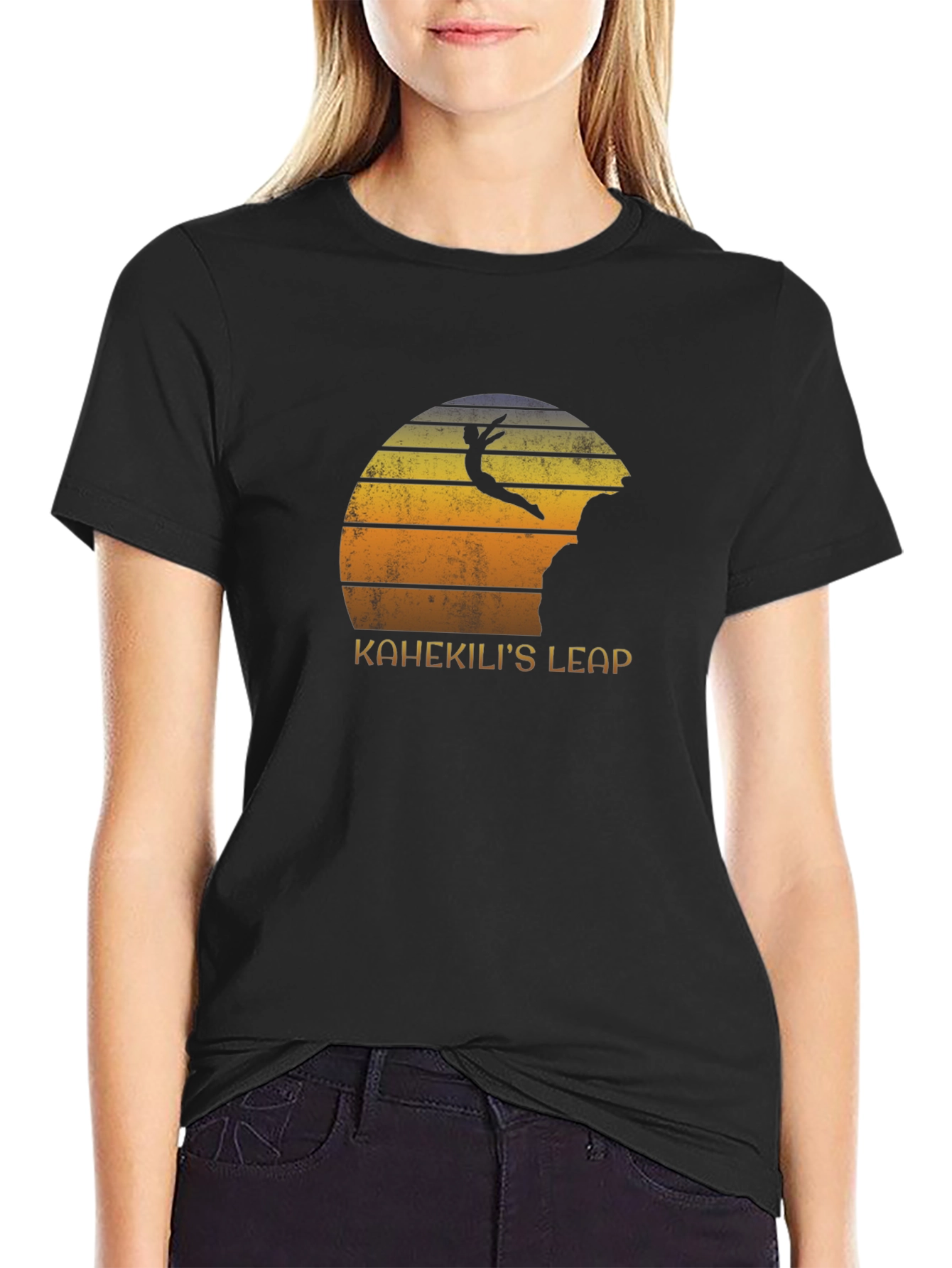 Kahekilis Leap Graphic Tee - Cliff Diving Sunset T-Shirt