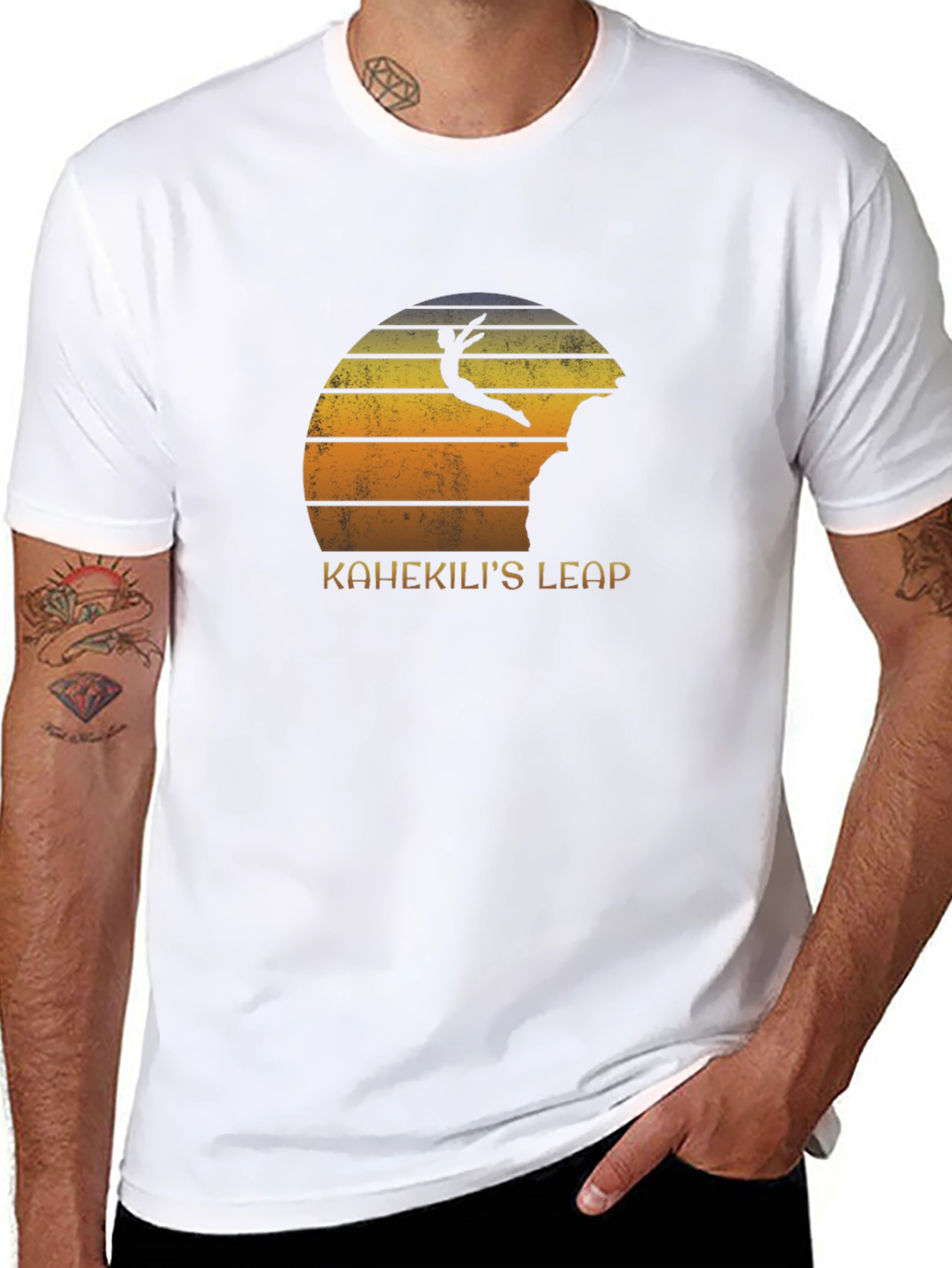 Kahekilis Leap Graphic Tee - Cliff Diving Sunset T-Shirt