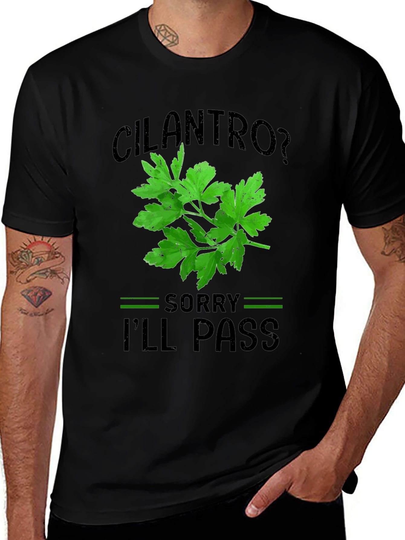 Cilantro Ill Pass T-Shirt Funny Foodie Tee