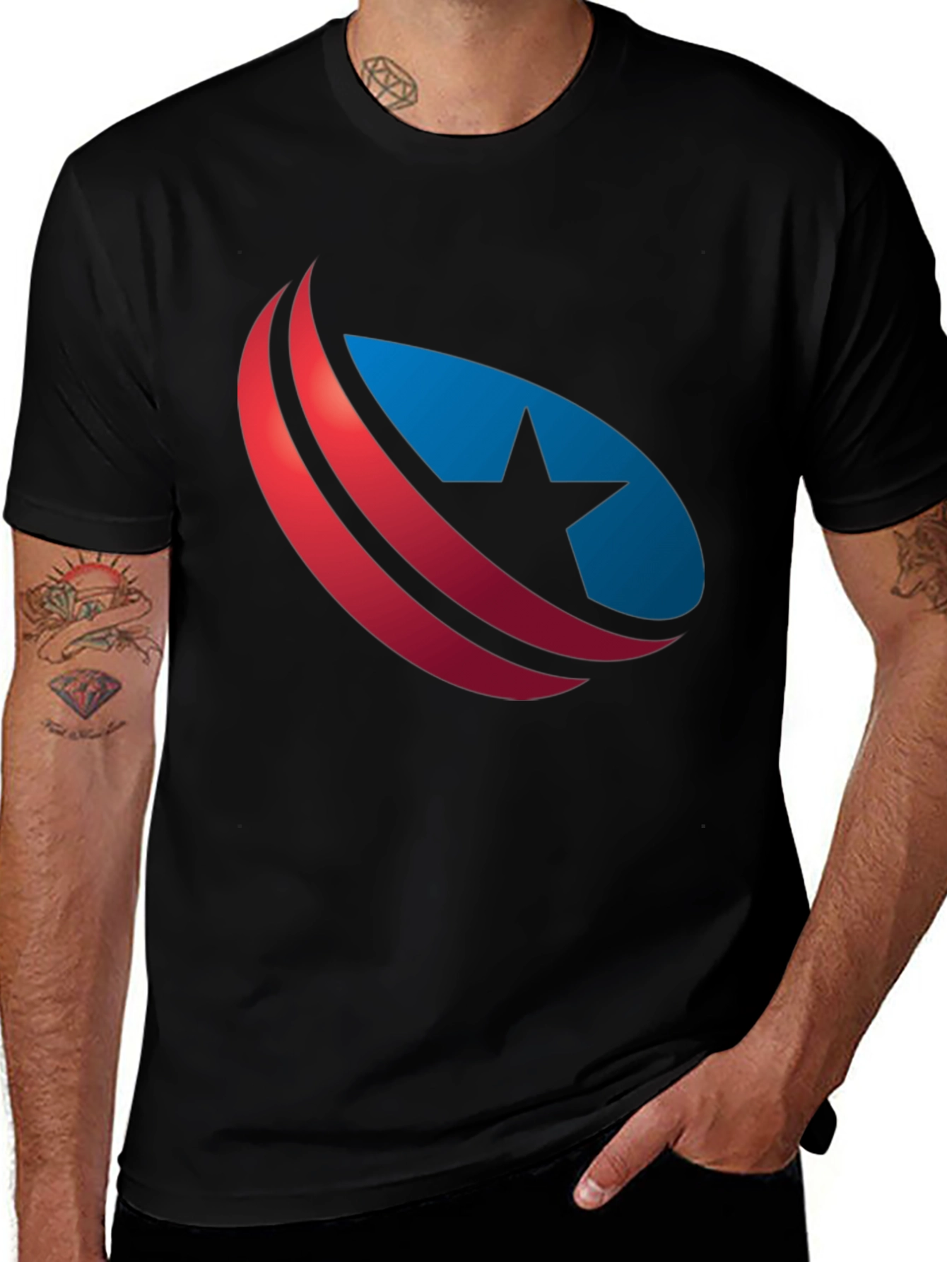 Star Graphic Black T-Shirt