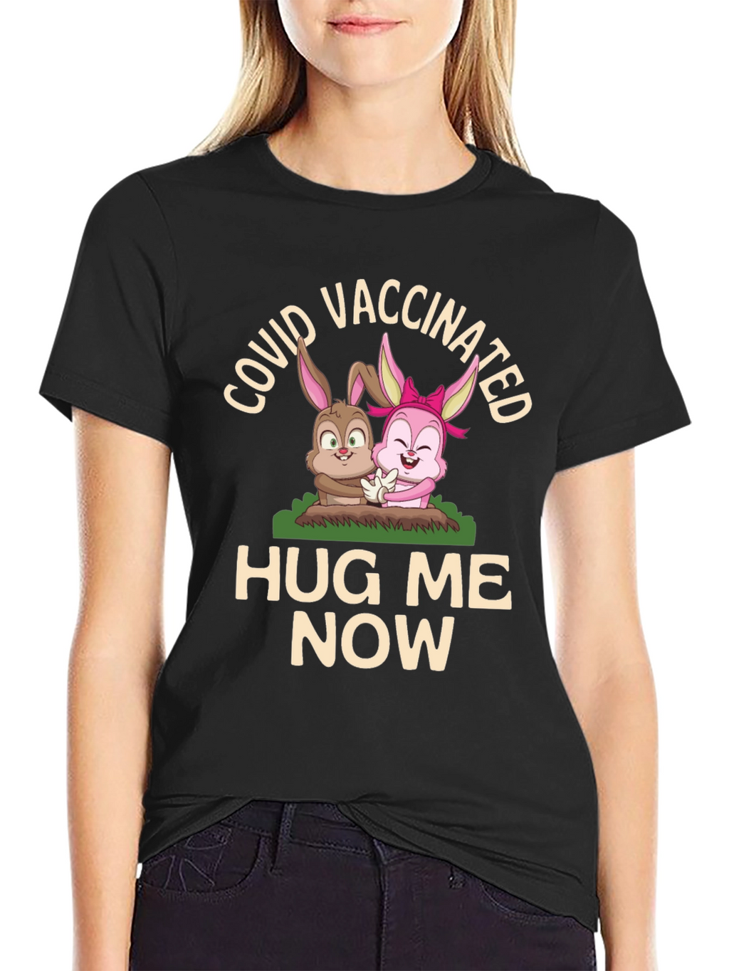 COVID Vaccinated Hug Me Now T-Shirt