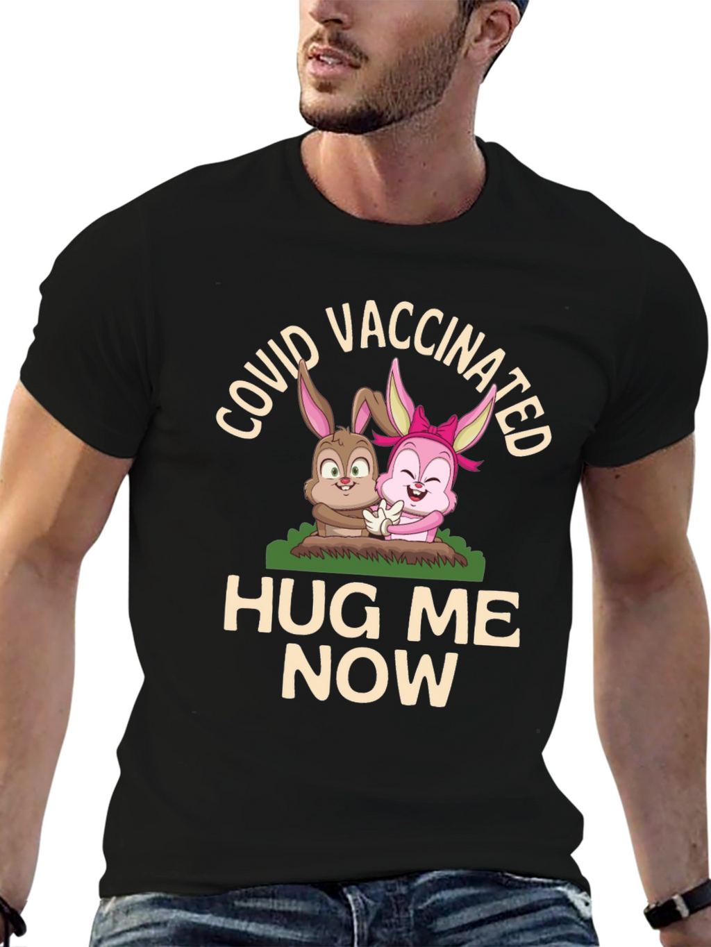 COVID Vaccinated Hug Me Now T-Shirt