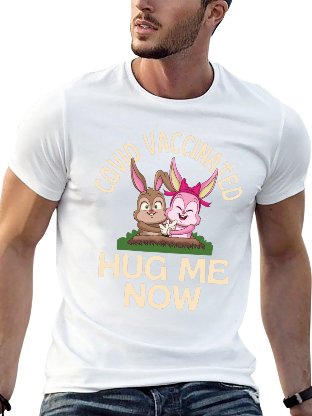 COVID Vaccinated Hug Me Now T-Shirt