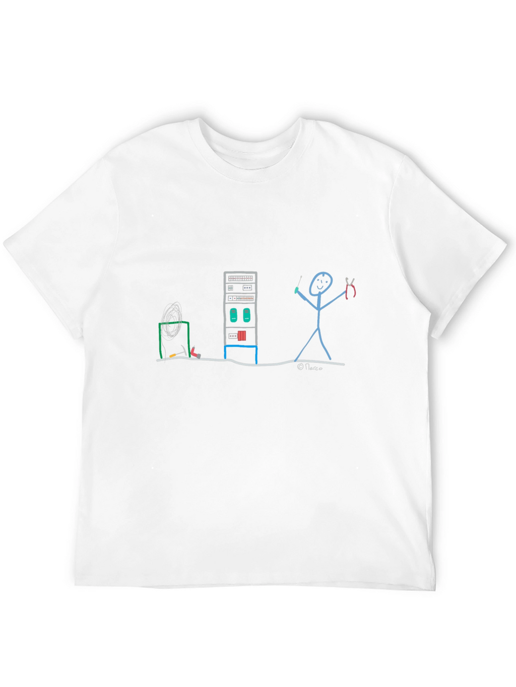 Server Rack Stick Figure T-Shirt
