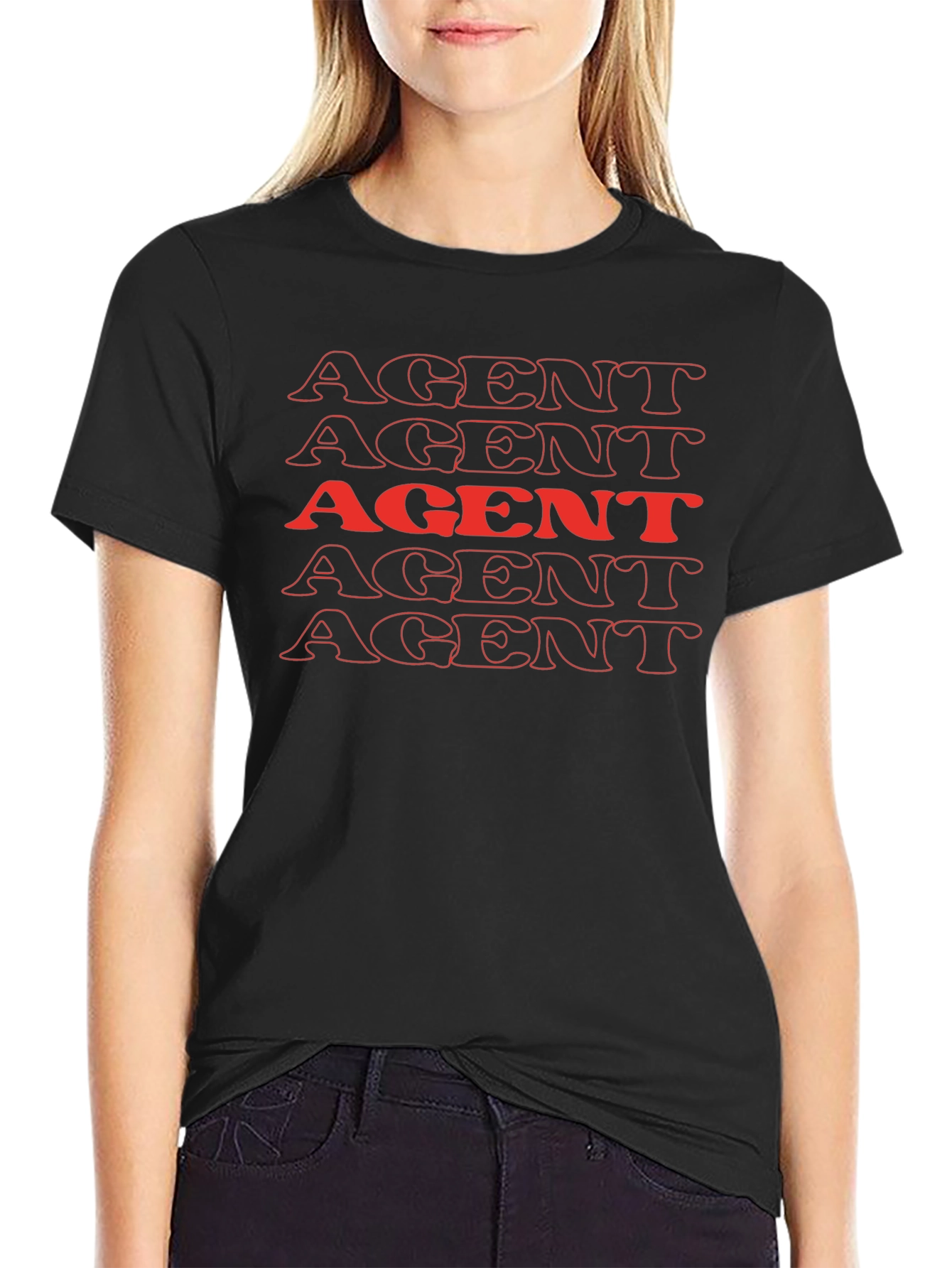 AGENT Stacked Graphic Tee - Bold & Unique!