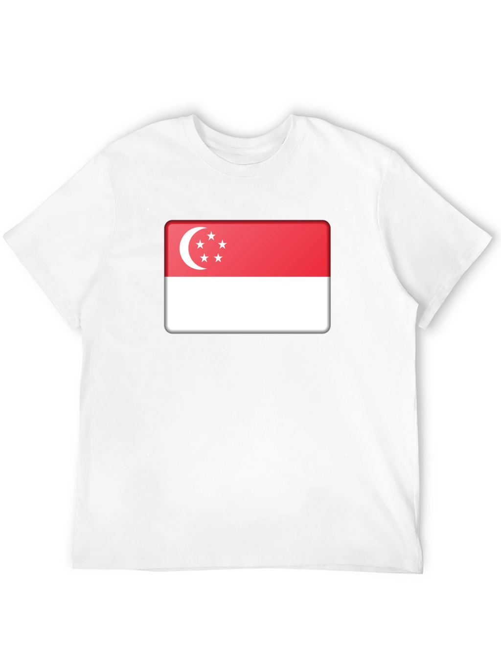 Singapore Flag T-Shirt - Black Cotton Tee