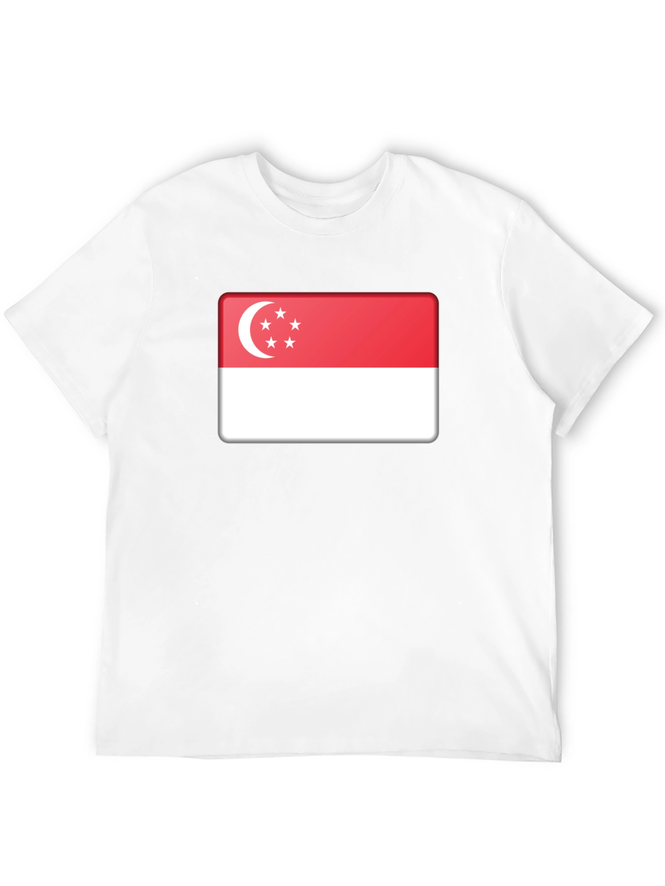 Singapore Flag T-Shirt - Black Cotton Tee