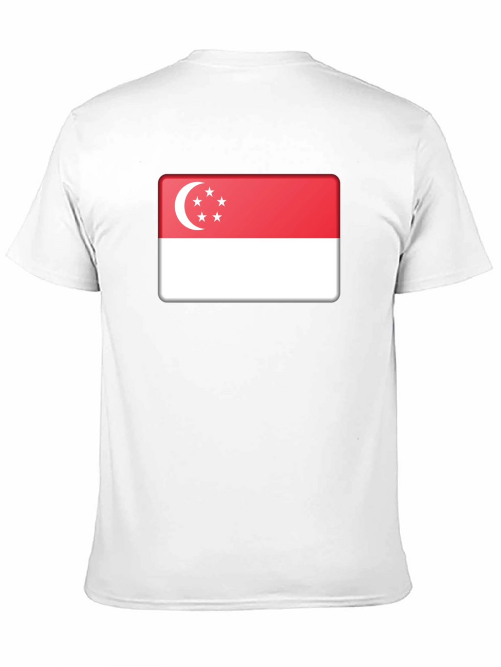 Singapore Flag T-Shirt - Black Cotton Tee