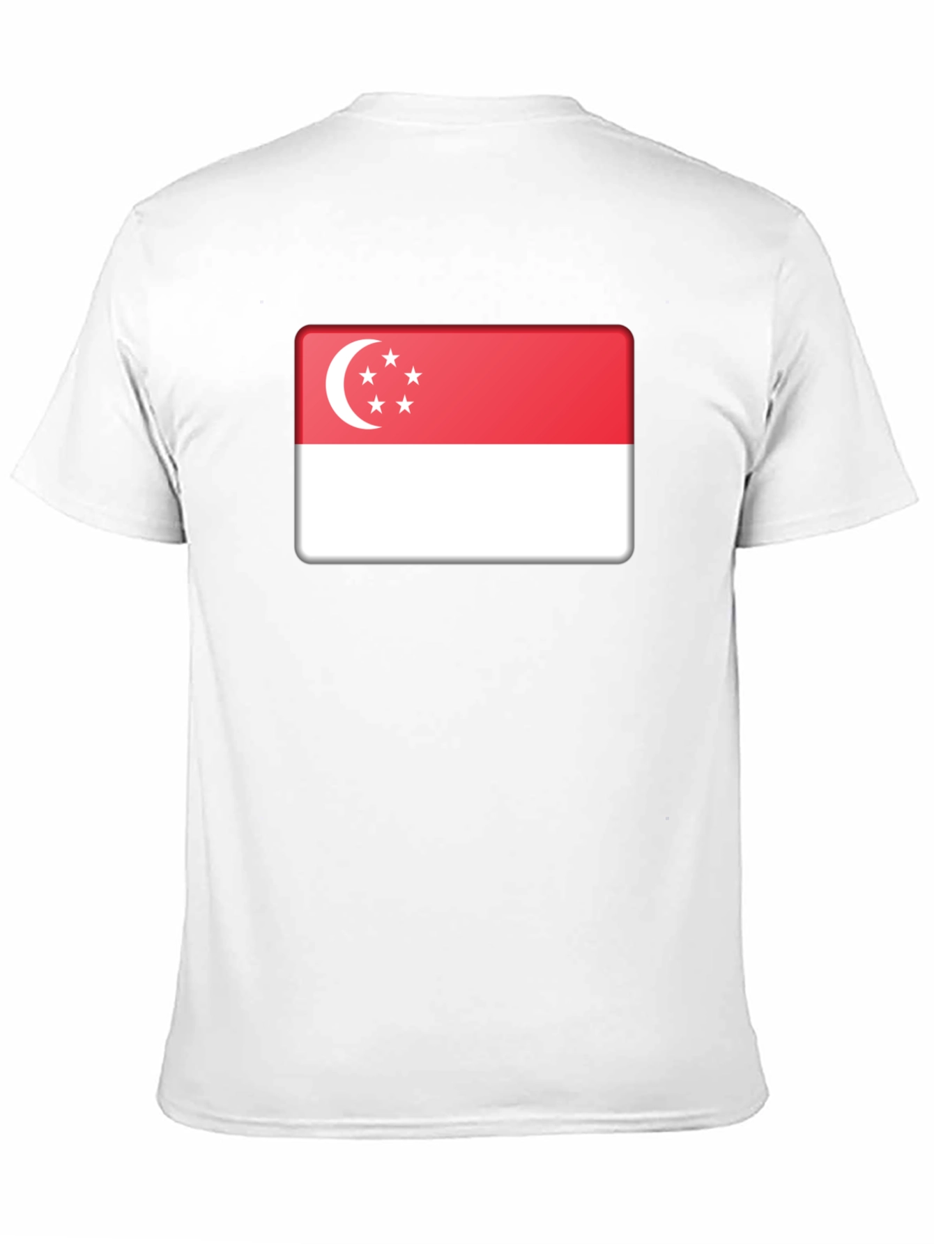 Singapore Flag T-Shirt - Black Cotton Tee