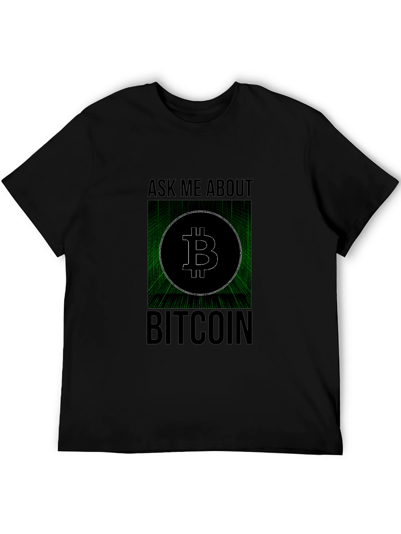 Ask Me About Bitcoin Black Tee