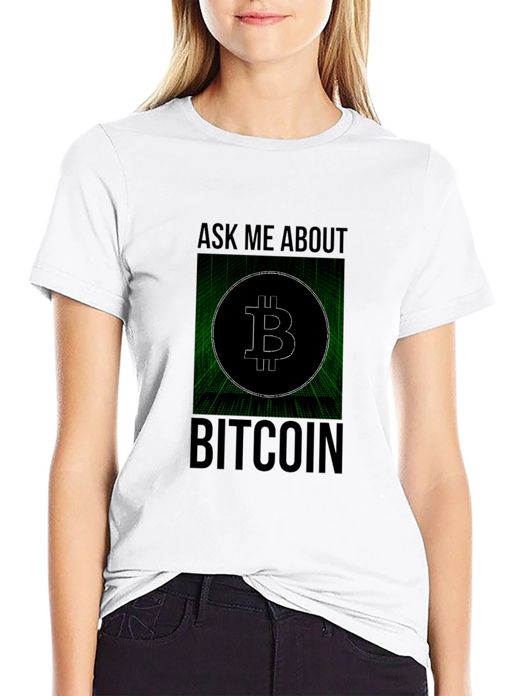 Ask Me About Bitcoin Black Tee