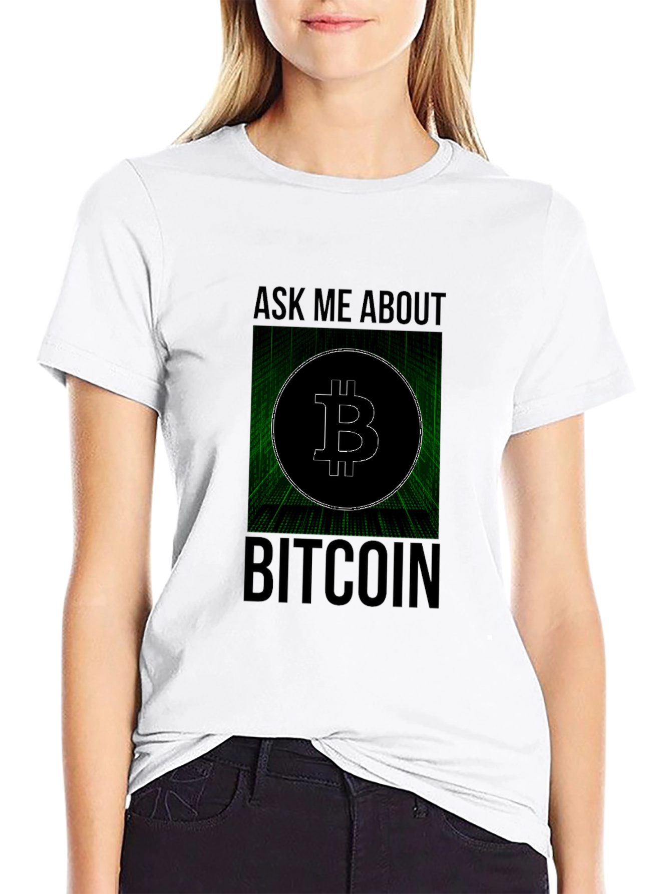 Ask Me About Bitcoin Black Tee