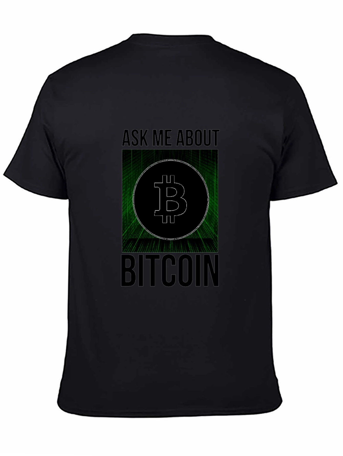Ask Me About Bitcoin Black Tee