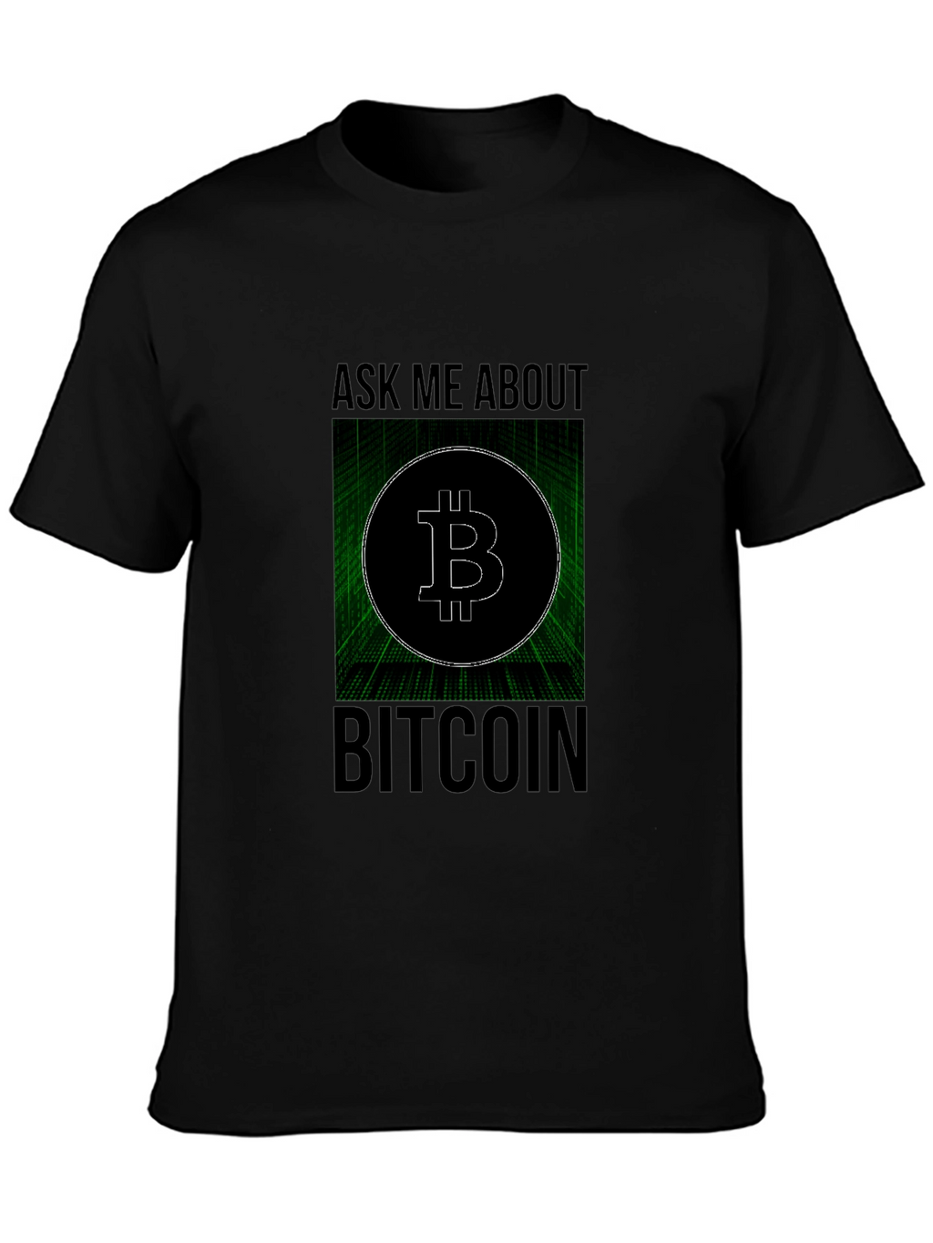 Ask Me About Bitcoin Black Tee