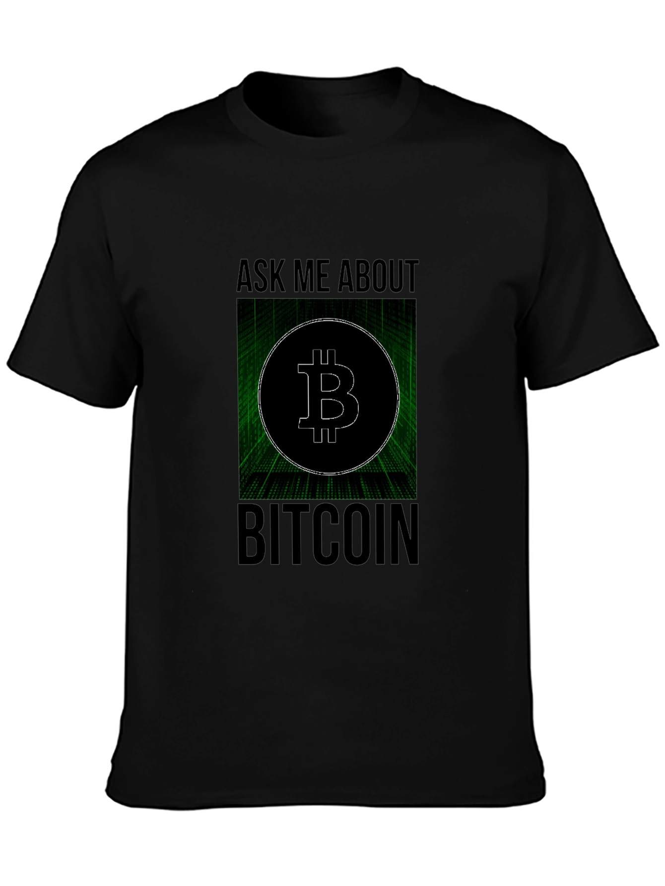 Ask Me About Bitcoin Black Tee