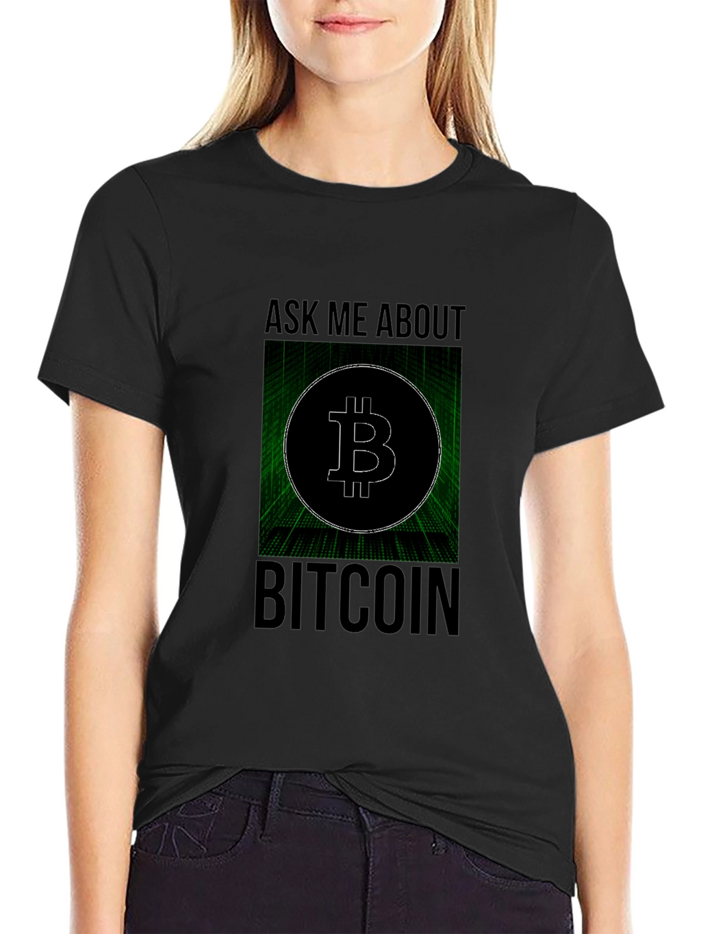 Ask Me About Bitcoin Black Tee