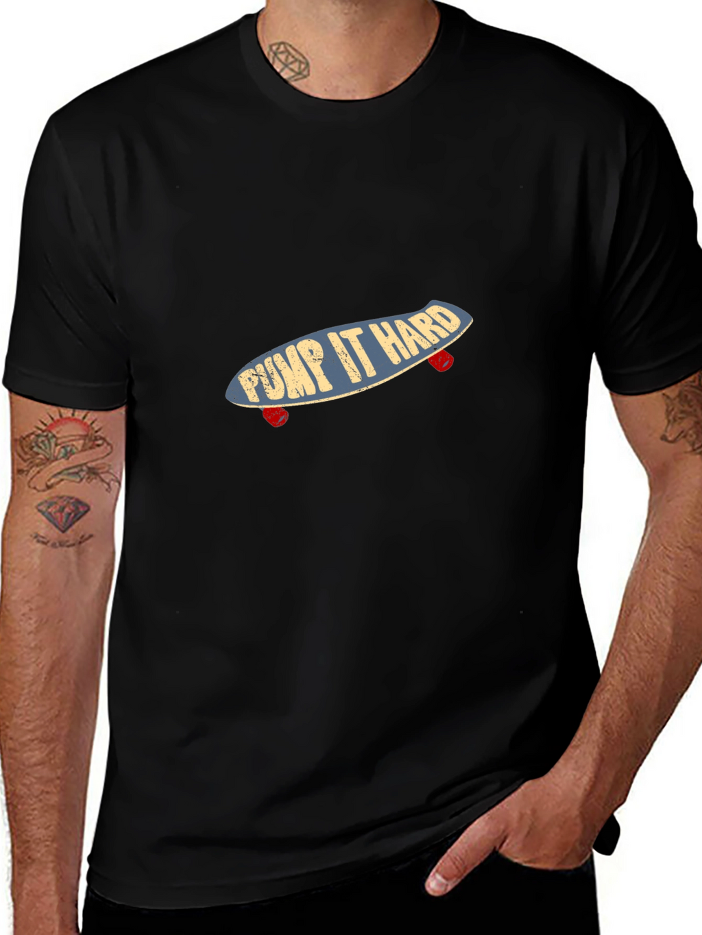 Pump It Hard Skateboard Graphic Tee