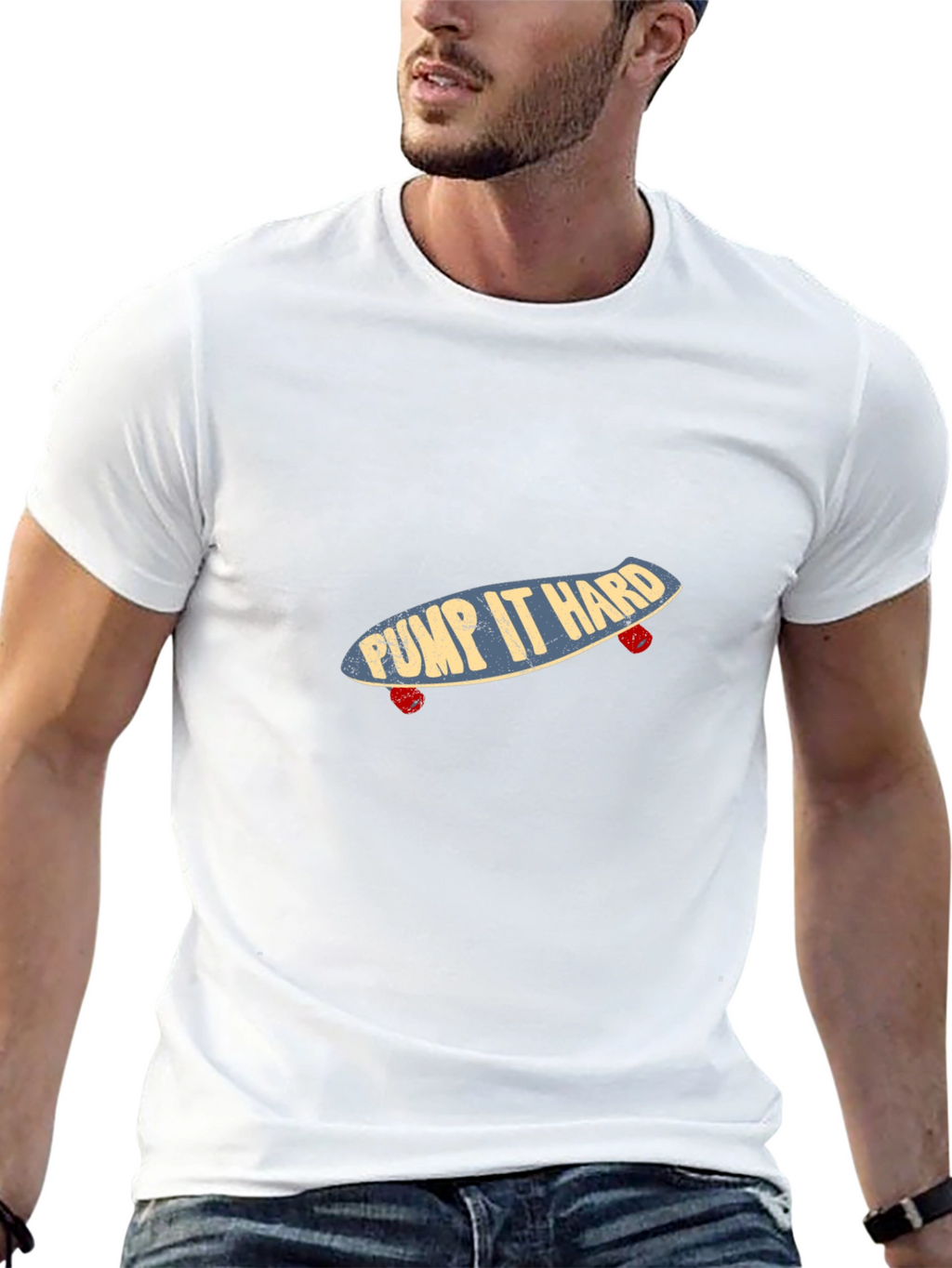Pump It Hard Skateboard Graphic Tee