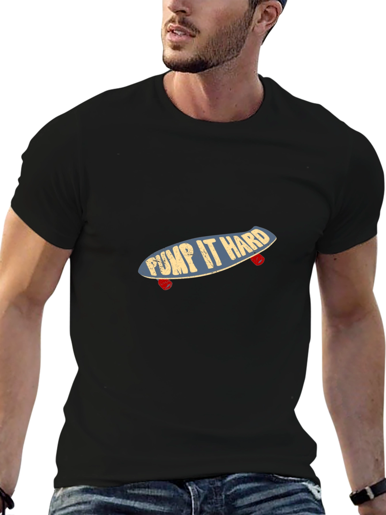 Pump It Hard Skateboard Graphic Tee
