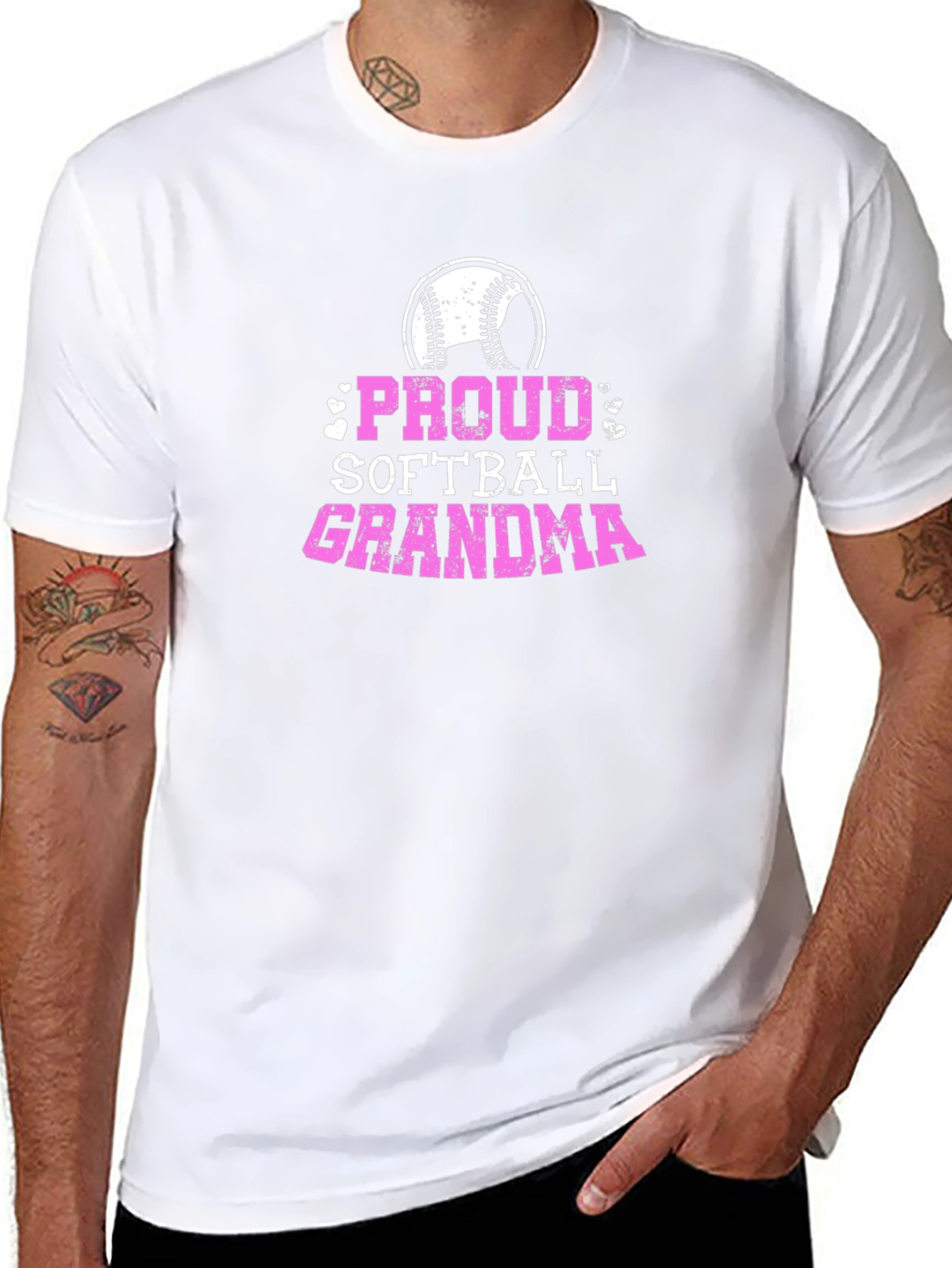 Proud Softball Grandma Graphic Tee