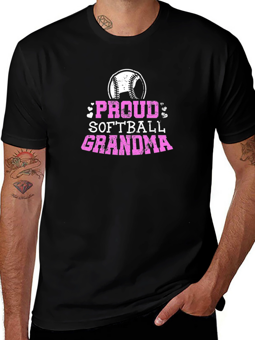 Proud Softball Grandma Graphic Tee