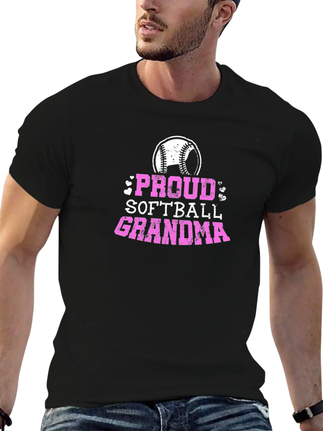 Proud Softball Grandma Graphic Tee