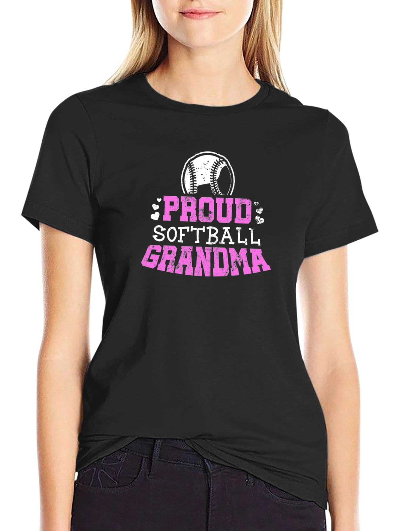 Proud Softball Grandma Graphic Tee