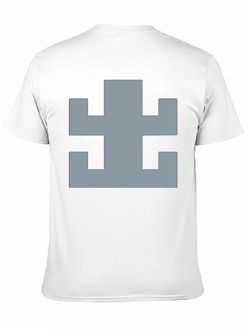 Geometric Pattern Black Cotton T-Shirt