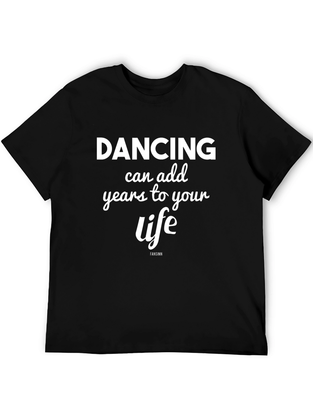 Dancing Adds Years Black Graphic Tee