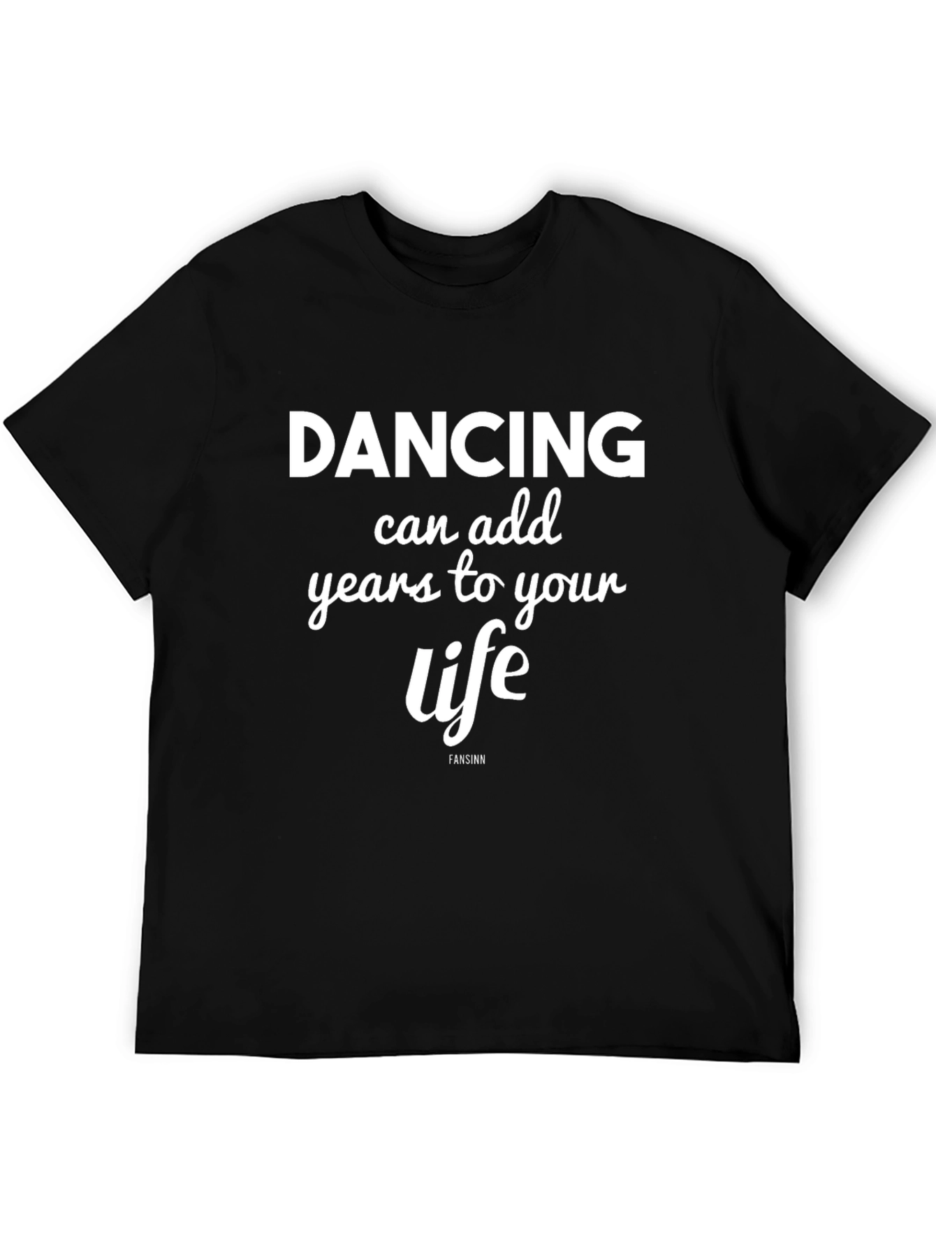 Dancing Adds Years Black Graphic Tee