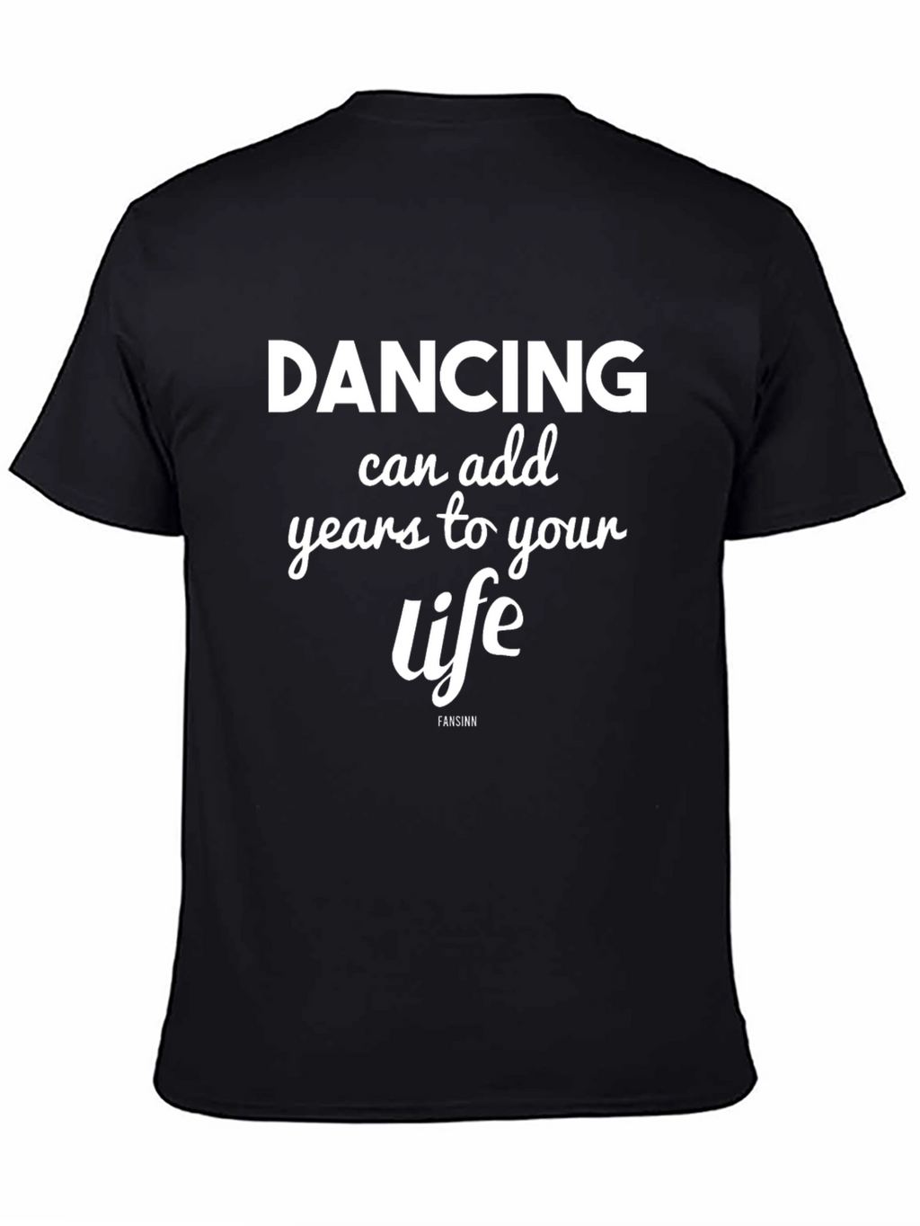 Dancing Adds Years Black Graphic Tee