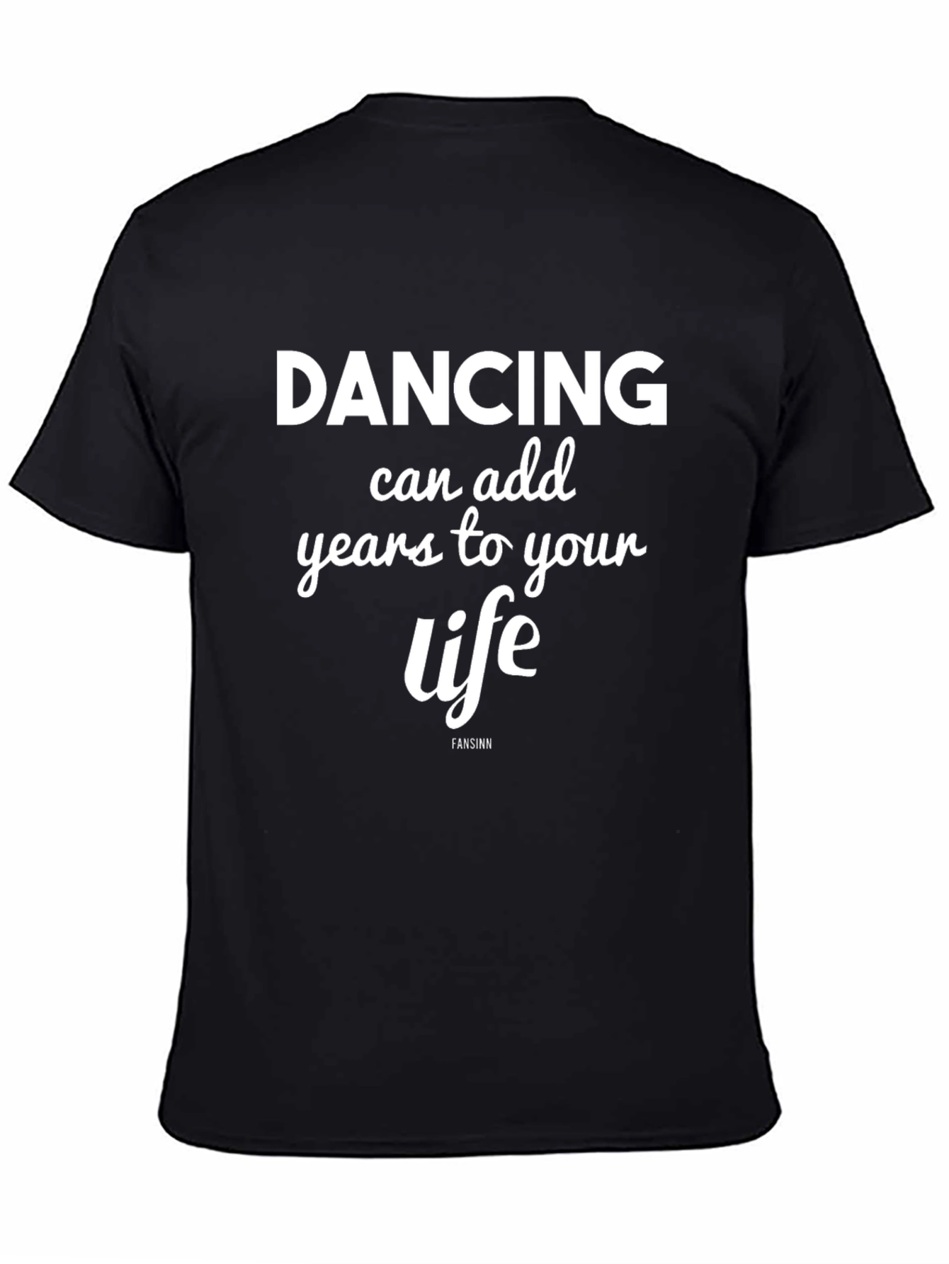 Dancing Adds Years Black Graphic Tee